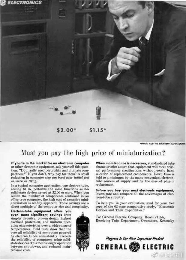General Electric advertisement on the cost of miniaturization